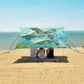 ALAZA Two Sea Turtles Seaweed Bubbles Beach Tent Sun Shelter Portable Canopy Sunshade for Outdoor Camping Picnics Backyard Fun 10x9 ft