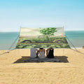 ALAZA St. Patrick's Day Green Car Balloons Clover Beach Tent Sun Shelter Portable Canopy Sunshade for Outdoor Camping Picnics Backyard Fun 10x9 ft