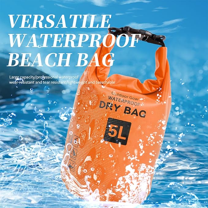 Irfora Floating Rainproof Dry Bag Backpack Lightweight for Water Sports Outdoor Activities 500D PVC Mesh Red Blue Black Yellow (4 sets in one package)