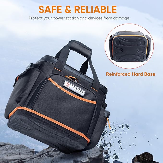 Travel Carrying Case Compatible with Jackery Explorer 1000 Portable Power Station Storage Case with Water- proof Bottom and Pocket for Jackery Accessories Solar Generator Storage Bag Only