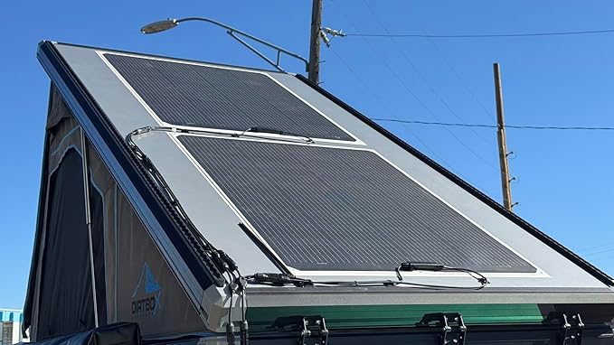 LensunSolar Flexible Solar Panel 240W 12V ETFE 46.8in x 38in Semi-Flexible Bendable Mono Solar Panel High Efficiency 240 Watt for RV Van Roof TopCamping Home Boat Marin