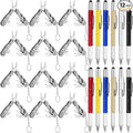 Copkim 24 Pieces Multitool Bulk Fathers Gifts 12 Pcs 6 in 1 Multi Tool Pen 12 Pcs Outdoor Stainless Steel Multitool Pliers Pocket Knife Bottle Opener Screwdriver for Survival Camping(Grey)