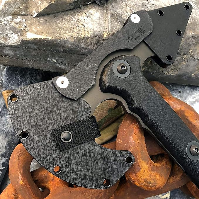 Cold Steel Drop Forged Tomahawk Survival Hatchet - Great for Camping Survival Outdoors and Chopping Wood Trench Hawk - Black One Size