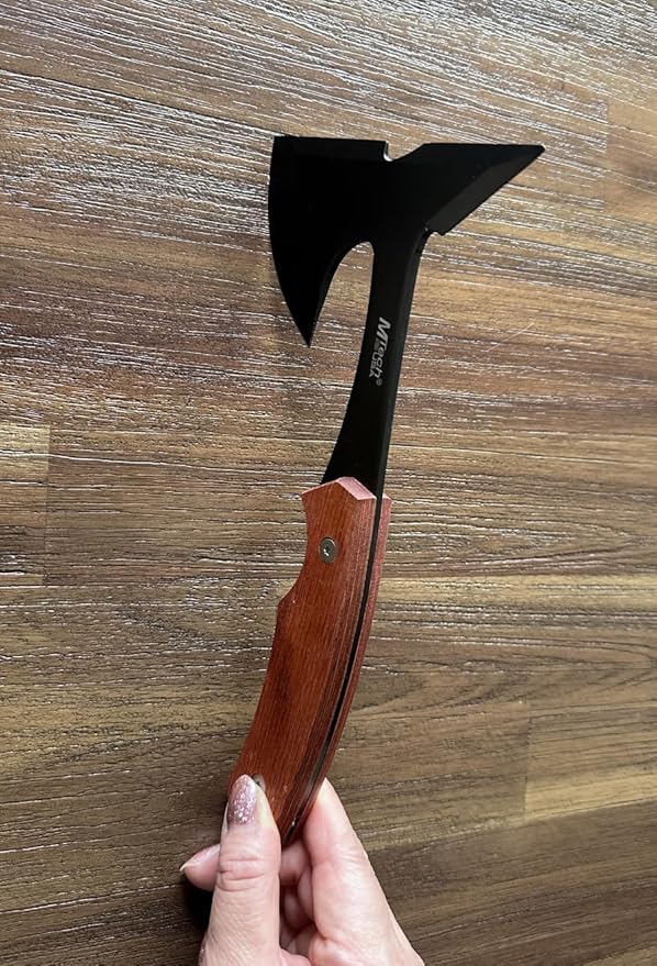 Generic Groomsmen Gifts-Set of 3 -Bulk Purchasing Discoount-Personalized Axes Custom Engraved Hatches for Wedding Party Favors Black Blade Brown handle MT-001