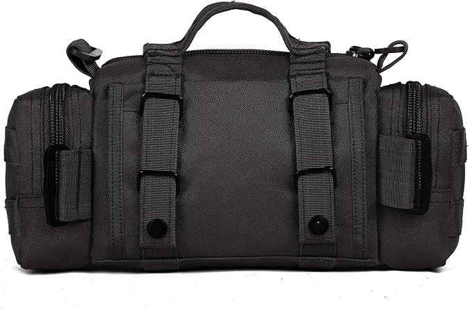 Protector Plus Tactical Fanny Pack Military Assault Waist Bag Hip Belt MOLLE Sling Army Lumbar Gear Pouch EDC Camera Handlebar Range Bags (Patch Included)