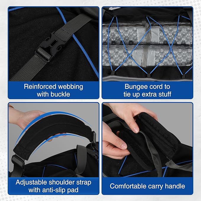 REDCAMP 85L/120L/140L Foldable Duffle Bag with Wheels Large Travel Duffel Bag