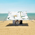 ALAZA White Daisies Flower Plant Flowers Wildflowers Beach Tent Sun Shelter Portable Canopy Sunshade for Outdoor Camping Picnics Backyard Fun 10x9 ft