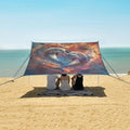 ALAZA Two Dolphins Nebula Beach Tent Sun Shelter Portable Canopy Sunshade for Outdoor Camping Picnics Backyard Fun 10x9 ft