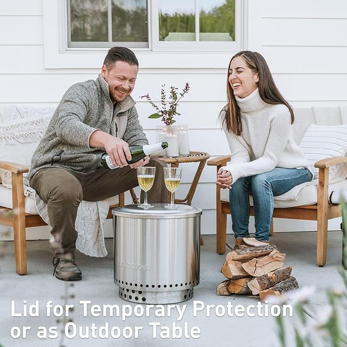 Solo Stove Ranger Essential Bundle | Ideal for 2–4 People | Smokeless Wood Burning Fire Pit with Stand Lid &amp Ash Pan | Portable Outdoor Camping Stove Stainless Steel 15.25 H x 15 D