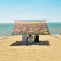 ALAZA Field of Tulips Beach Tent Sun Shelter Portable Canopy Sunshade for Outdoor Camping Picnics Backyard Fun 10x9 ft