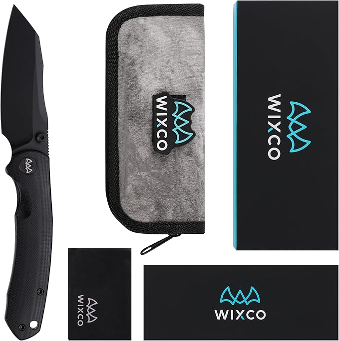 Folding Pocket Knife 3.35 14C28N Blade G10 Handle EDC Knife with Liner Lock Small Pocket Knife with Clip for Men Sharp Camping Hiking Hunting Survival Knives (Black)