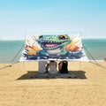 ALAZA Cute Baby Dinosaur Splash Beach Tent Sun Shelter Portable Canopy Sunshade for Outdoor Camping Picnics Backyard Fun 10x9 ft