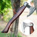 QEPAA CRAFTS® The Frostbreaker Handmade Viking Forged Steel Camping Survival Axe for Wood Splitting and Chopping-Bushcraft Hatchet- Norse Viking Gift for Adventurers