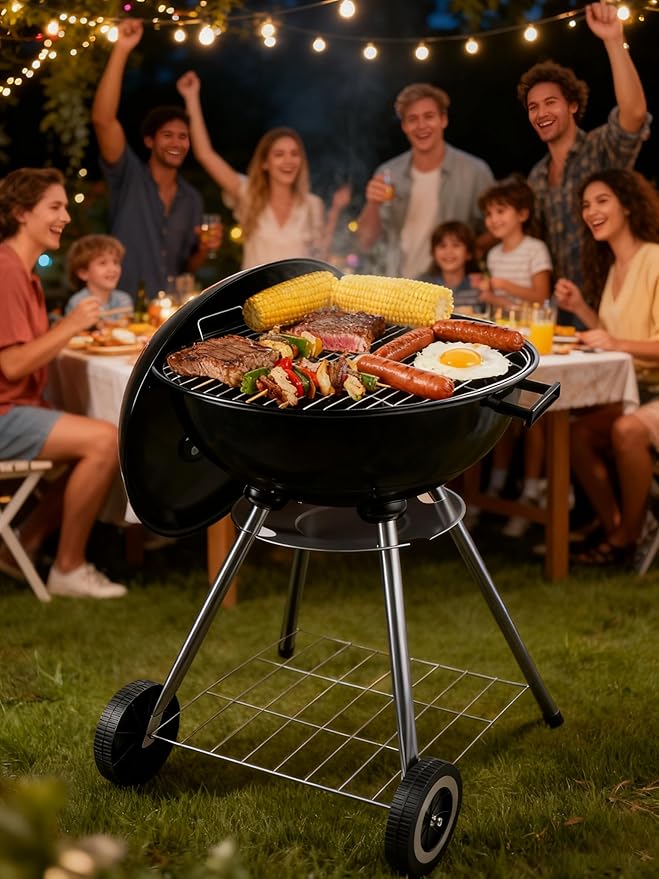 Kettle Charcoal Grills - 18 inch Kettle grills with lidsuitable for camping backyards and patios (18inch)