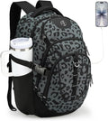 Swissdigital Laptop Backpack with USB Charging Port Travel Backpack Fits 15.6 inches Computer 31L Backpack for Men Gray Leopard | SD803-101
