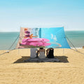 ALAZA Summer Beach Beach Tent Sun Shelter UPF50+ Protection Beach Shade Canopy w/ 4 Sandbags for Outdoor Camping Fishing Backyard Fun Picnic 10x9 ft