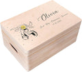 Creative Deco Personalized Wooden Storage Box Communion Cup Dove | 11.8 x 7.87 x 5.51 in (+-0.5) | Multiple Choice | Hinged Lid Handle Engraving | Unpainted Gift Box | UNSANDED Keepsake Souvenir Chest
