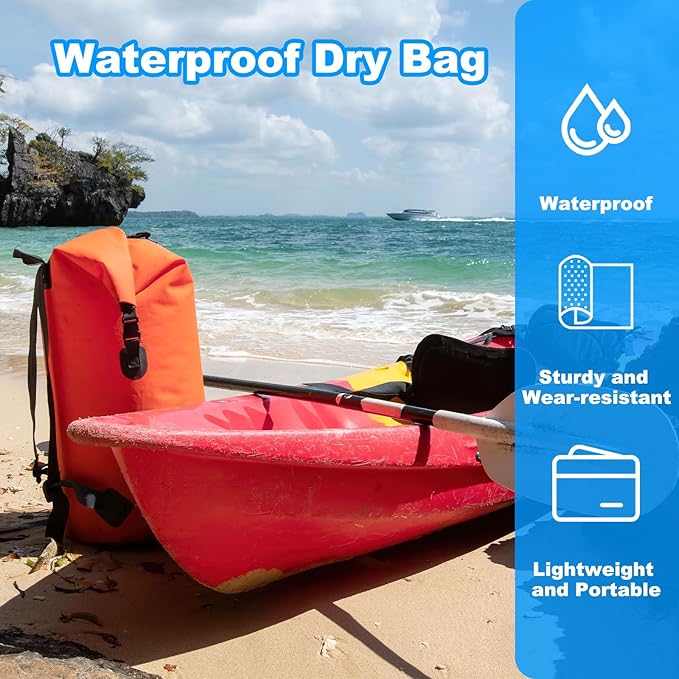PATIKIL Waterproof Dry Bags 5 Pack Portable Dry Sack Roll Top Bag Lightweight Dry Storage Bag for Gym Kayaking Hiking Swimming Camping Green (1.5L 2.5L 3.5L 4.5L 6L)