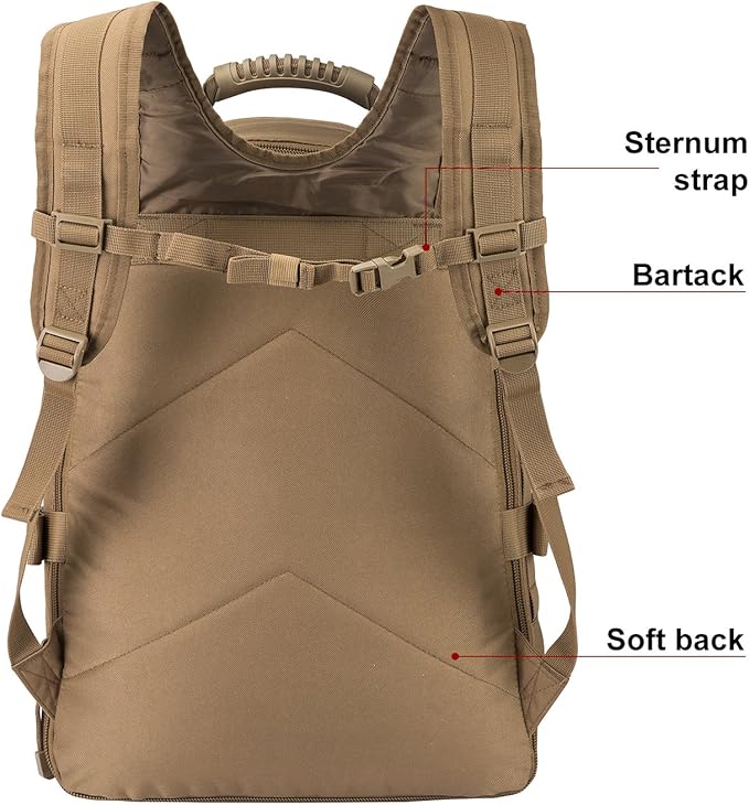 Large 3 Day Expandable 39L-64L Backpack Military Tactical Hiking Camping Daypack