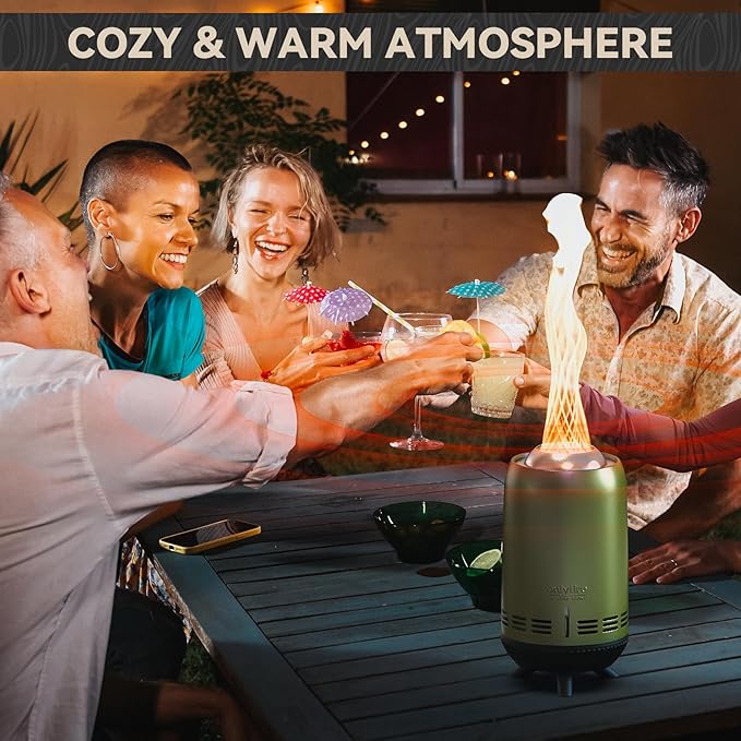 ONLYFIRE OUTDOOR LIVING 12 Tabletop Fireplace with Carrying Bag Portable Fire Pit for Camping RV Tailgating Patio Backyard Bonfire Smokeless Camp Stove Stainless Steel #FP054 Green