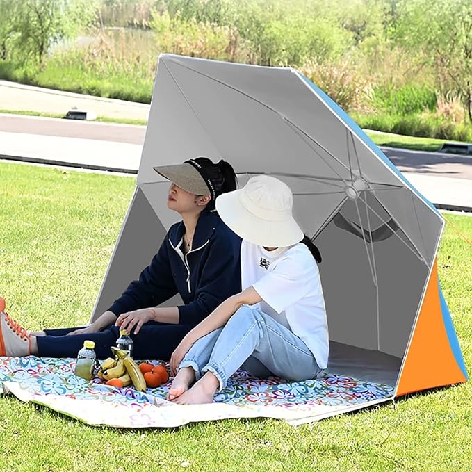 Pop Up Beach Tent Portable Automatic Waterproof Sun Shade Tent Easy Set Up Lightweight Pest Proof UV 50+ Sun Shelter Camping Gazebo 3-4 People Available (Color : Green)