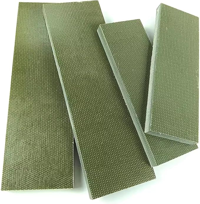 DIY Custom Knife Handle Scales Made Of Blank Material Space Board Linen Texture Carved Board(Green120x40x8mm)