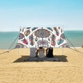 ALAZA Dreamcatcher Boho Beach Tent Sun Shelter UPF50+ Protection Beach Shade Canopy w/ 4 Sandbags for Outdoor Camping Fishing Backyard Fun Picnic 10x9 ft