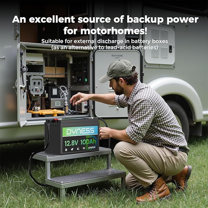 12V 100Ah LiFePO4 Lithium Battery BCI Group 31 with Low-Temp Protection A+ Grade Cell Built-in 100A BMS 12.8 Volt Lithium Battery Perfect for RV Solar System Off-Grid Home Energy Storage