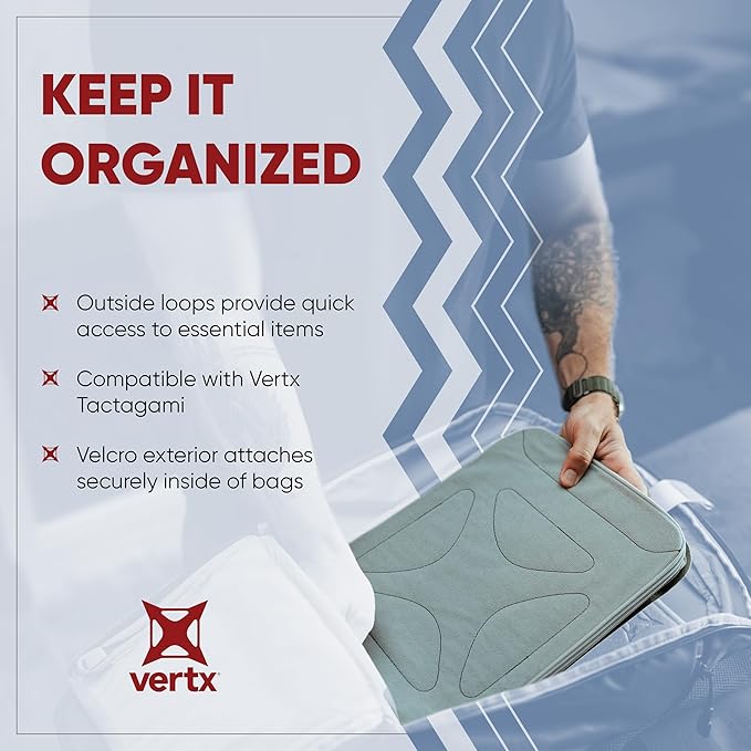 Vertx Pack Zip Pouch Organizer Insert Attachment for Backpack Bag Travel Organization Pouches