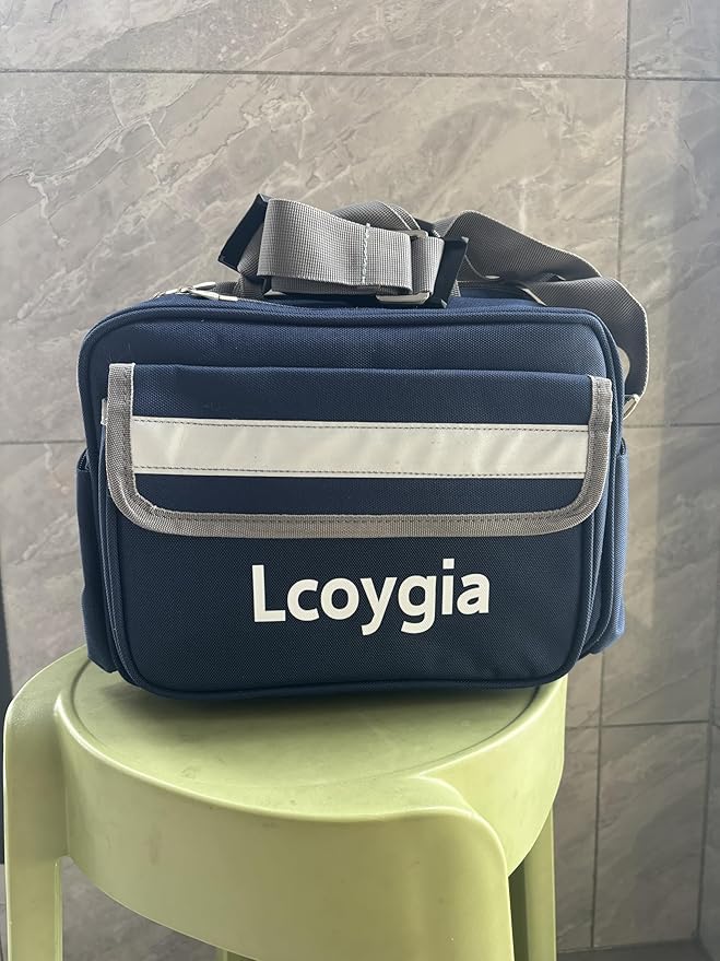 shoulder bagLabeled Compartments Emergency Survival Kits with Shoulder StrapEMT Trauma Trauma Medical Bag for Paramedics and Emergency Medical Supplies. (Blue)