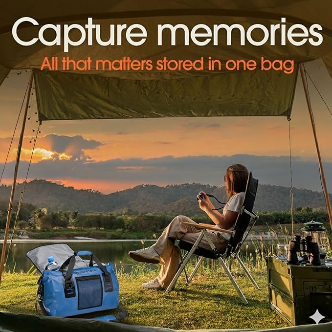Earth Pak Waterproof Duffel Bag - Heavy Duty Motorcycle Dry Bag with Large Storage Space Perfect for Traveling Camping Kayaking Fishing &amp Canoeing Bag 50L/70L/90L/120L Sizes