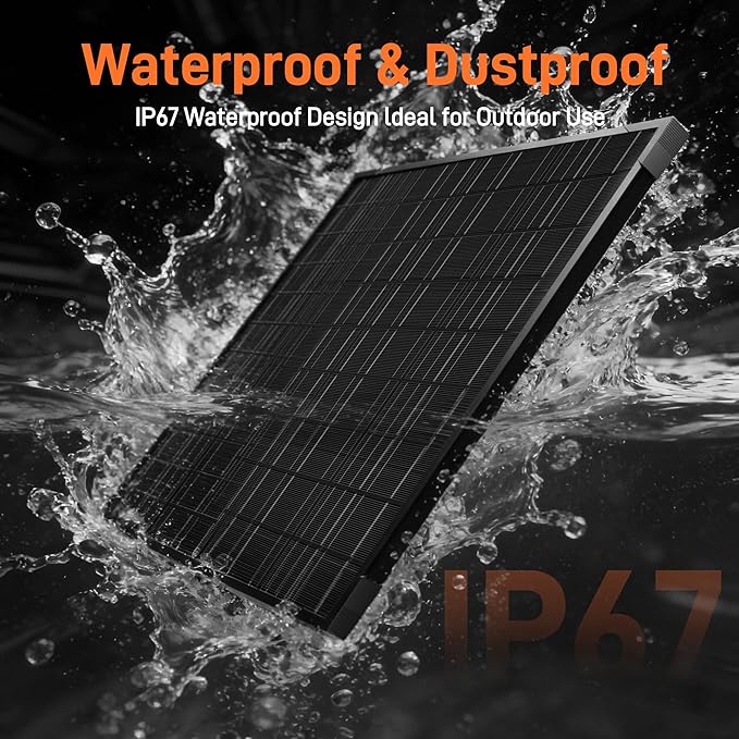 Voltset 12V Gate Opener Solar Panel：20W Solar Panels Kit for Electric Fence with Smart MPPT Controller - Waterproof Solar Battery Trickle Charger Maintainer with Tubular Bracket &amp SAE Cables