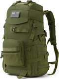 50L Tactical Backpack for Men and Women Water-Resistant Molle Rucksack Large Military Assault Pack for Hiking Hunting Camping Gym &amp Outdoor Survival Green