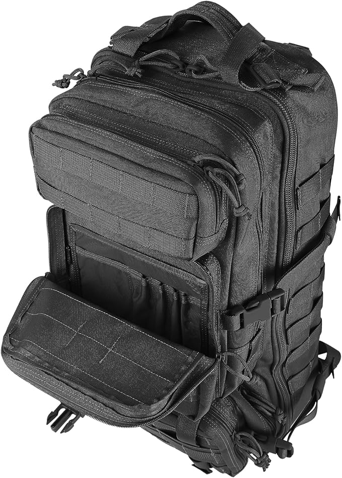 MAXPEDITION Gyrfalcon Backpack (Black) 36L Tactical Backpack with Detachable Waist Pack MOLLE Internal Frame Rucksack Military Survival Pack Bug Out Bag PT1054B