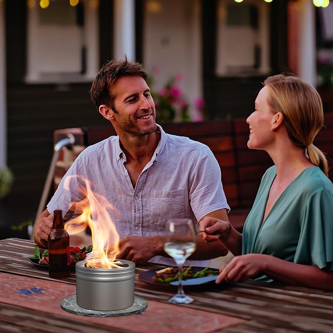 4 Pack of Portable Campfire Compact Outdoor Portable Fire Pits 3-5 Hours of Burn Time Smores Fire Pit No Embers No Wood for Camping Picnics Party and More