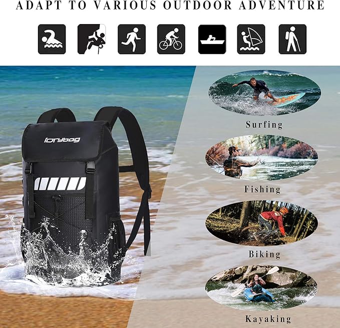 IDRYBAG Waterproof Backpack for Men 25L/45L Dry Bags Kayak Dry Backpack Camping Hiking