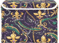 Graffiti Mardi Gras Jewelry Pattern1734947396456 Foldable Storage Baskets Fabric Boxes with Handle Organizers with Flip-Top Lids Storage Bins for Home Bedroom Office