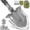 Zune Lotoo Survival Shovel Multitool 28 in 1 Luxury Kit Tactical Camping Folding Shovel Unbreakable Martensitic Steel Adjustable 7 Angles 24-35.4'' Length Compact Gear for Outdoor Hiking Emergency