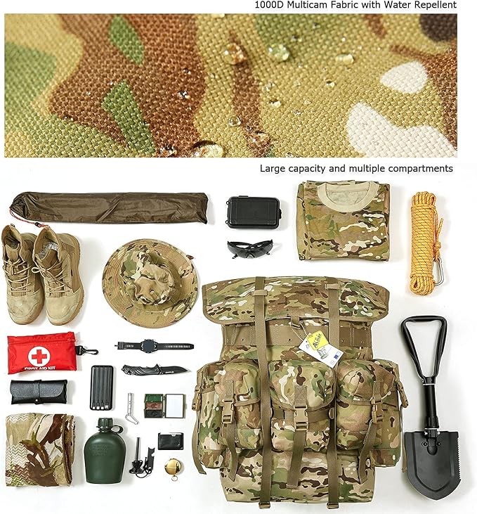 MT Military Rucksack Alice Pack Army Backpack and Butt Pack