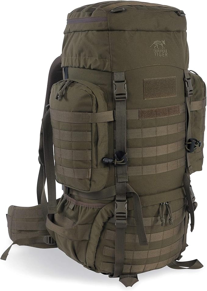 Tasmanian Tiger Raid Tactical Backpack MKIII - 52-Liter V2 Plus Carrying System with MOLLE System and Detachable Hip Strap Olive - 52 Liter
