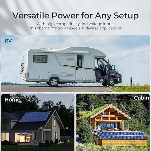 Renogy 60A MPPT Solar Charge Controller 12V/24V/36V/48V Auto 150V Maximum Solar Input Compatible with Lithium AGM Gel Batteries for Home RV Marine Workshop Rover Lite 60A