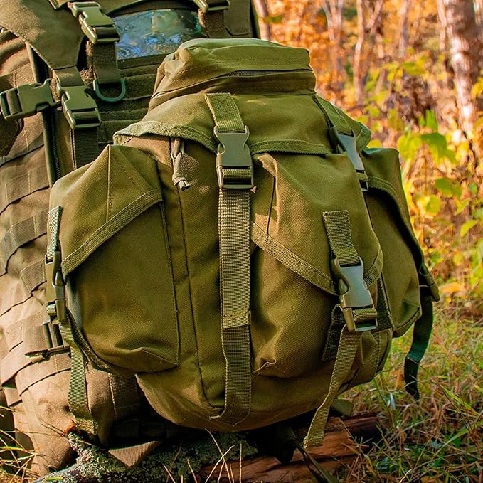 FOX OUTDOOR PRODUCTS Recon Butt Pack | 15x15x8 Modular Tactical Waist Bag w/ 3 External Pockets QR Buckles Lined Interior