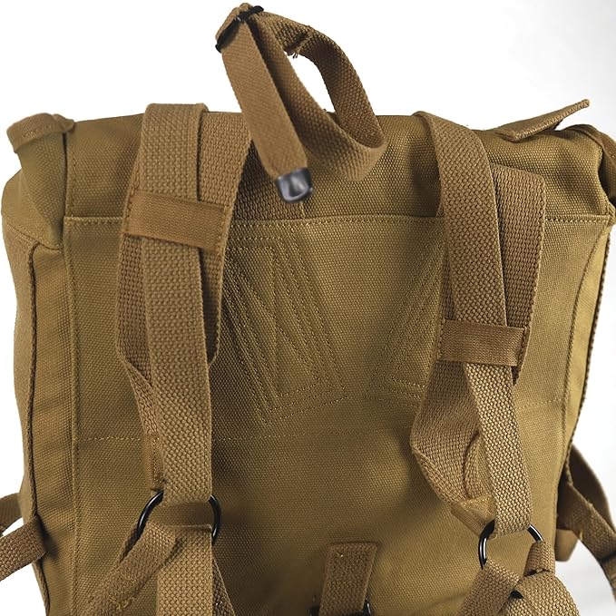 ANQIAO WW2 US M1941 Haversack Backpack Bundle Full Set Reproduction Knapsack with Straps Cotton Canvas