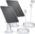Upgraded Solar Panel Charging Compatible with Arlo Pro 4 Pro 3 Ultra 2 4W Solar Panel with 9.8ft Charging Cable IP65 Waterproof Includes Secure Wall Mount 2 Pack