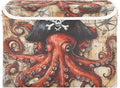 Octopus Pirate and Compass Collapsible Storage Bins with Lids Decorative Fabric Cubes Closet Organizer Basket Boxes Containers for Clothes Box Chest Folding Rectangle
