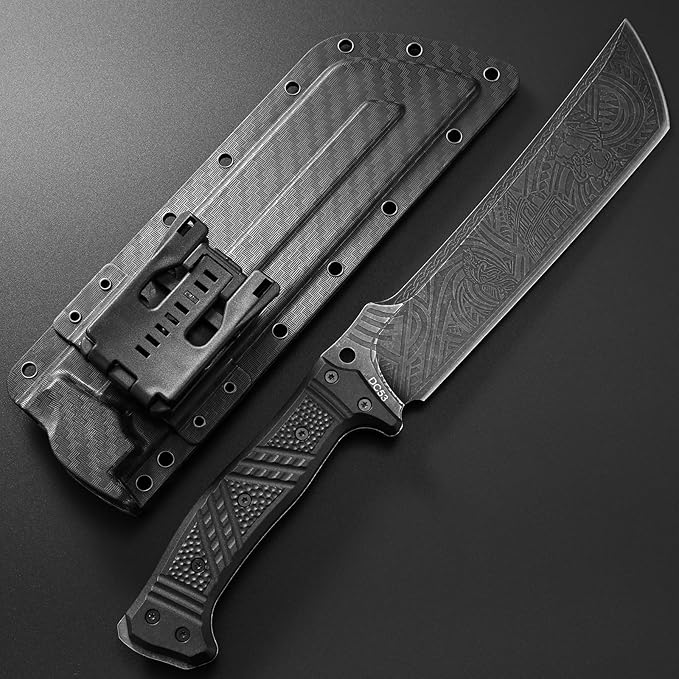 Gtkii GTK1 Fixed Blade Knife DC53 Steel Blade Nylon Fiberglass Handle Full Tang EDC Tool Knifes for Outdoor Camping Survival Adventure Bushcraft(Pattern blade)