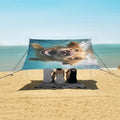ALAZA Dog Golden Retriever Underwater Beach Tent Sun Shelter UPF50+ Protection Beach Shade Canopy w/ 4 Sandbags for Outdoor Camping Fishing Backyard Fun Picnic 10x9 ft