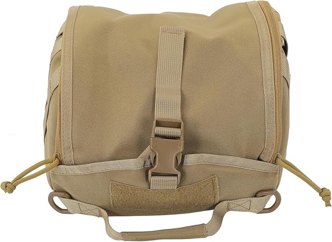Helmet Bag Pack Camping Helmet Bag Canvas Scratch Prevention Adjustable Helmet Storage Bag for Hard Hats Helmet Military Carrying Pouch for Sports Hunting Shooting (Khaki)