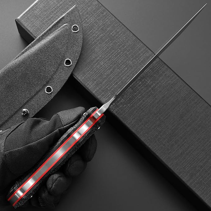 Eafengrow EF164 Fixed Blade Knife DC53 Steel Blade Micarta Handle Full Tang EDC Tool Fix Knifes for Outdoor Camping Hunting Survival