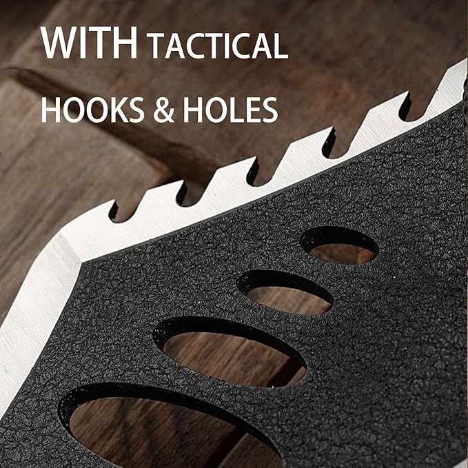 Lightweight Tactical Hatchets Small Camping Backpacking Axe with Nylon Fiber Handle for Bushcraft Outdoor Survival Hiking with Tactical Holes and Detachable Parachute Cord-5 Pack
